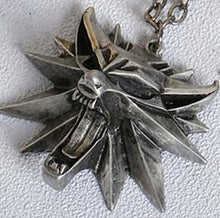Load image into Gallery viewer, Figure Game Pendant Wizard Witcher 3 Medallion Pendant Necklace Wolf Head Necklace U Pick Color Halloween Necklace &amp; Pendants