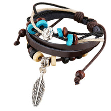Load image into Gallery viewer, Fashion Women Multilayer Handmade Wristband Leather Bracelet Bangle