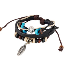 Load image into Gallery viewer, Fashion Women Multilayer Handmade Wristband Leather Bracelet Bangle