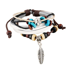 Load image into Gallery viewer, Fashion Women Multilayer Handmade Wristband Leather Bracelet Bangle