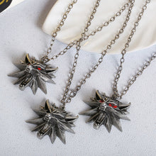 Load image into Gallery viewer, 2018 Top quality the Witcher pendant medallion wizard wolf 3 Medallion Pendant Necklace Wolf Head Necklace Jewelry Woman collar