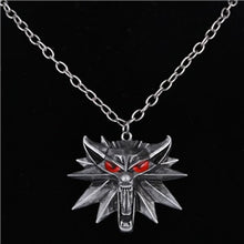 Load image into Gallery viewer, 2018 Top quality the Witcher pendant medallion wizard wolf 3 Medallion Pendant Necklace Wolf Head Necklace Jewelry Woman collar