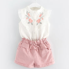 Load image into Gallery viewer, Bear Leader Kids Clothes 2018 Fashion Sleeveless Summer Style Baby  Girls Shirt +Shorts + Belt 3pcs Suit Children Clothing Sets