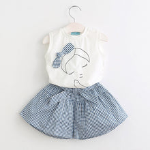 Load image into Gallery viewer, Bear Leader Kids Clothes 2018 Fashion Sleeveless Summer Style Baby  Girls Shirt +Shorts + Belt 3pcs Suit Children Clothing Sets