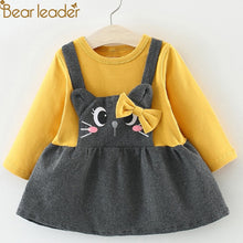 Load image into Gallery viewer, Bear Leader Girls Dress 2018 Spring Brand Baby Girls Blouse Lace Crew Neck Kids Shirts Children Clothing Dress For 6-24M