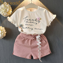Load image into Gallery viewer, Bear Leader Kids Clothes 2018 Fashion Sleeveless Summer Style Baby  Girls Shirt +Shorts + Belt 3pcs Suit Children Clothing Sets
