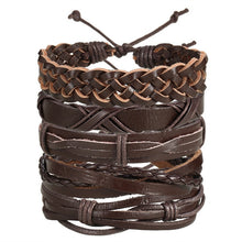 Load image into Gallery viewer, 6 Design Vintage Multilayer Leather Bracelet For Men 2019 Handmade Wristband Bracelet Punk Rope Jewelry Wrap Bracelets &amp; Bangles