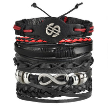 Load image into Gallery viewer, 6 Design Vintage Multilayer Leather Bracelet For Men 2019 Handmade Wristband Bracelet Punk Rope Jewelry Wrap Bracelets &amp; Bangles