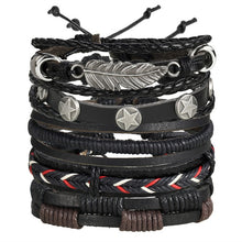Load image into Gallery viewer, 6 Design Vintage Multilayer Leather Bracelet For Men 2019 Handmade Wristband Bracelet Punk Rope Jewelry Wrap Bracelets &amp; Bangles