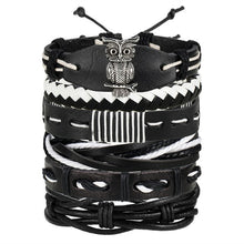 Load image into Gallery viewer, 6 Design Vintage Multilayer Leather Bracelet For Men 2019 Handmade Wristband Bracelet Punk Rope Jewelry Wrap Bracelets &amp; Bangles
