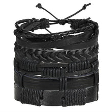 Load image into Gallery viewer, 6 Design Vintage Multilayer Leather Bracelet For Men 2019 Handmade Wristband Bracelet Punk Rope Jewelry Wrap Bracelets &amp; Bangles