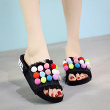 Load image into Gallery viewer, Women Hand-made Flat Flip Flops Sandals