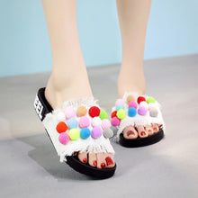 Load image into Gallery viewer, Women Hand-made Flat Flip Flops Sandals