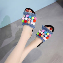 Load image into Gallery viewer, Women Hand-made Flat Flip Flops Sandals