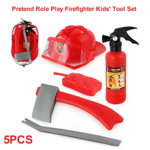 Load image into Gallery viewer, Little Kids' Fireman Set Pretend Role Play Firefighter Gifts for kids 5pcs